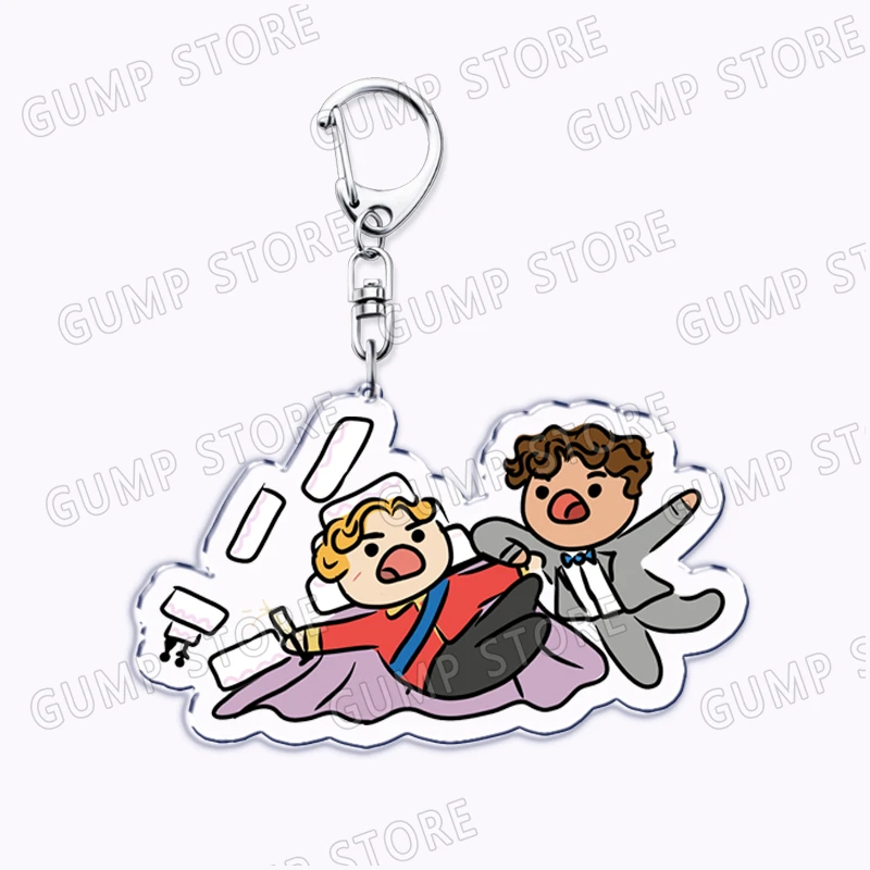 Lgbtq Rwrb الأحمر الأبيض والأزرق الملكي سلاسل المفاتيح للإكسسوارات أليكس كليرمونت دياز نيكولاس جاليتزين مجوهرات أقراط المشجعين الهدايا #2