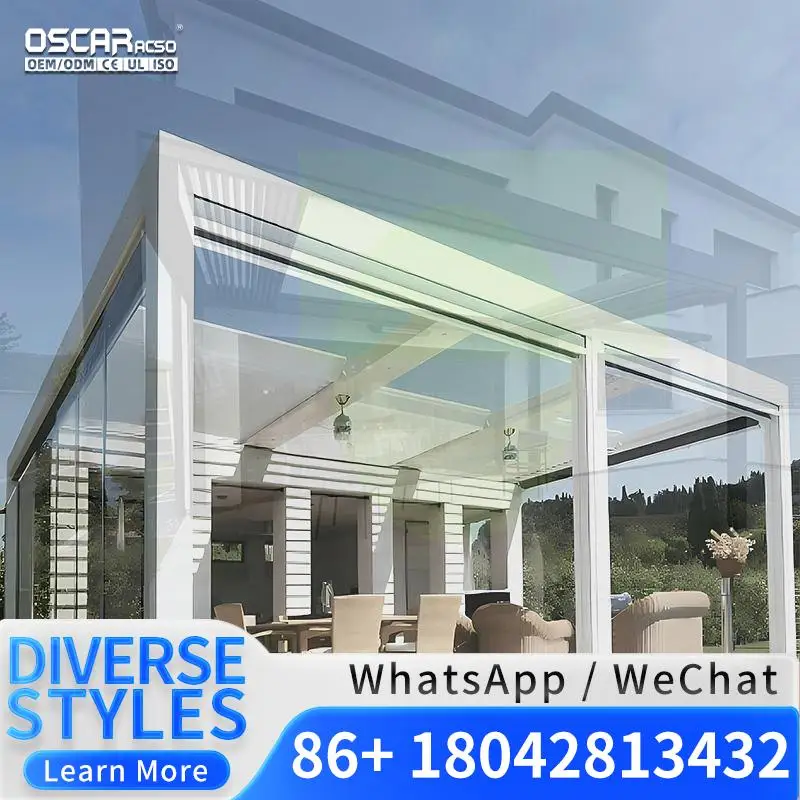 3X3m 3x4m 3x5m 4x4m 5x3m 6x4m Aluminum Outdoor  and Gazebos Bioclimatica Louvered Brackets Pergola