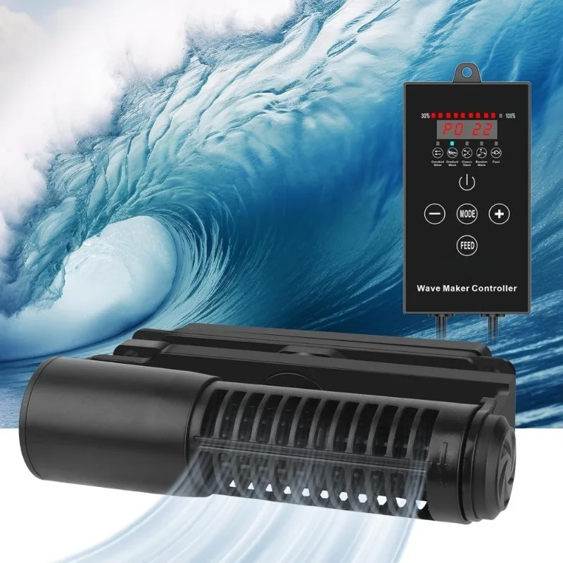 

Magnetic DC 24V 35W Aquarium Powerhead Wave Maker 2640GPH Adjustable Cross Flow Pump with LED Display Controller for