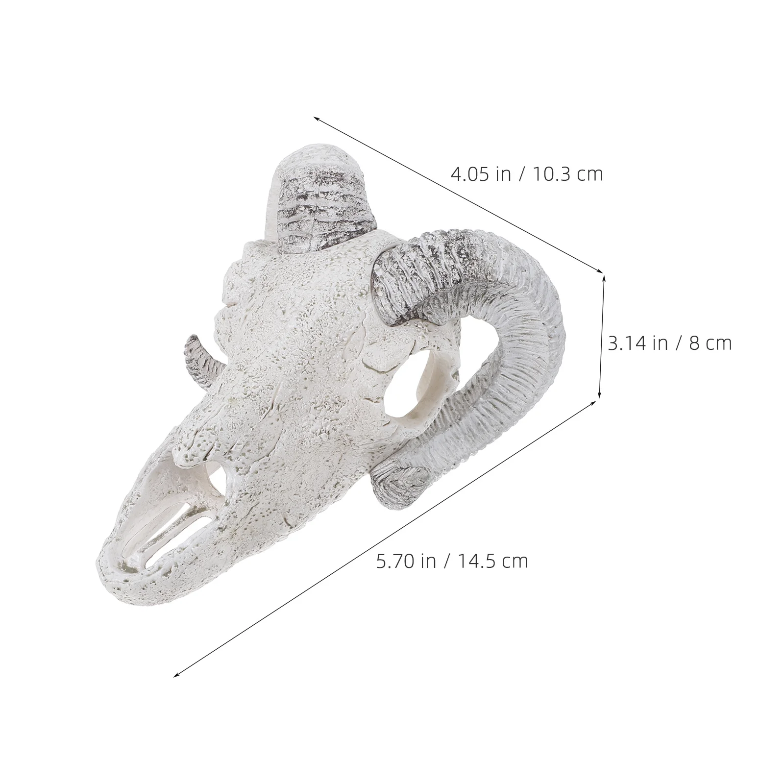 محاكاة الثور الجمجمة الراتنج مخبأ لحوض السمك تررم الزواحف الموئل ديكور كهف المأوى خزان الأسماك الملحقات #2