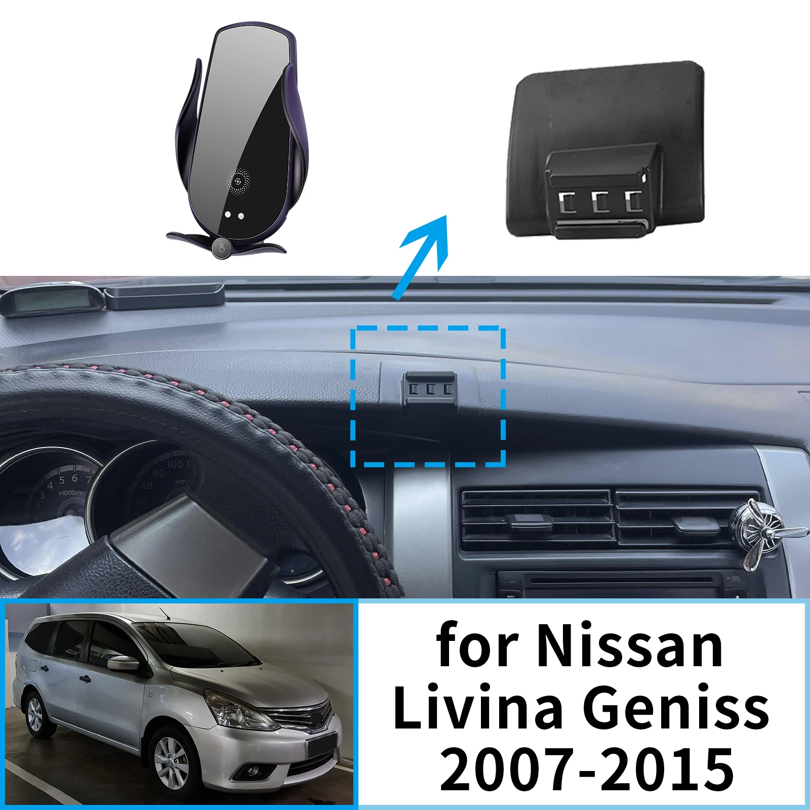 

GPS Bracket Navigation for Nissan Livina Geniss 2007 2008 2009 2010 2011 2012 2013 2014 2015 Car Mobile Phone Holder Stand Auto