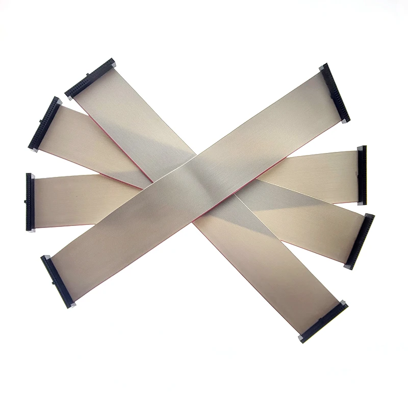 2PCS Gray 20CM Flat Ribbon Data Cable 1.27MM Pitch JTAG ISP Download Cable DC3 IDC Box Header FC6 FC8 FC10 FC14 FC16 20 40 50Pin