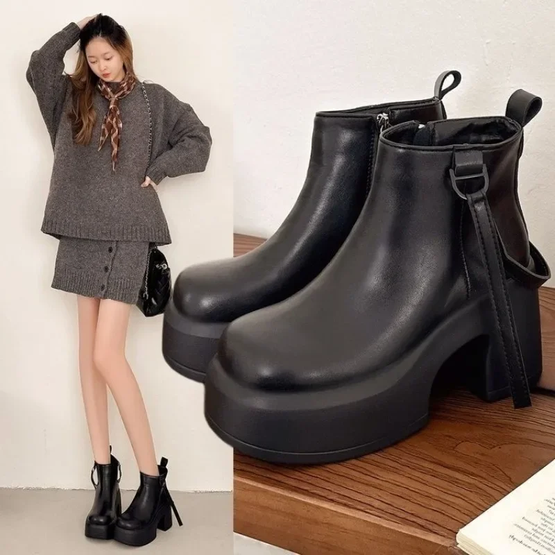 جديد جولة تو الجانب سستة منصة عدم الانزلاق مزاجه كتلة كعب الجوارب الشتاء الأحذية القطنية