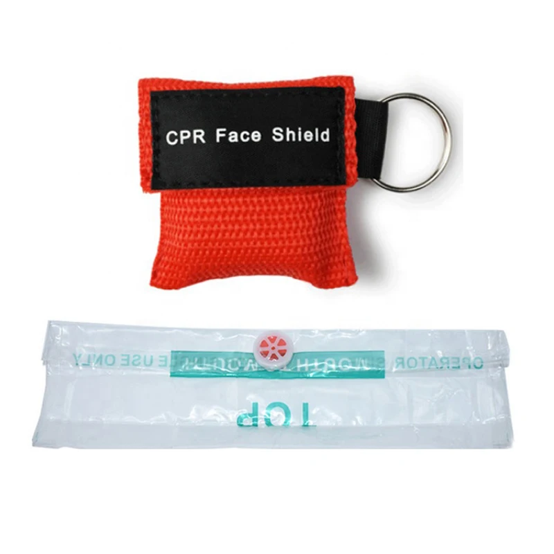 Keychain First Aid Emergency Face Shield CPR Mask Professional Outdoor Rescue Health Care   Tools Mouth-To-Mouth Resuscitator