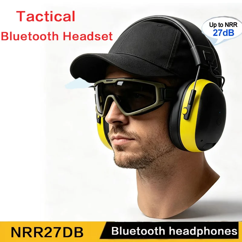 Electronic Hearing Protection Bluetooth Headphones, Shooting Earmuffs, Airsoft Earmuffs, Can Be Used for Shooting Training