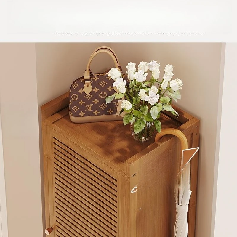 

Household door entry shoe cabinet with small narrow simple rack corridor mini rental house storage integrated multi layer