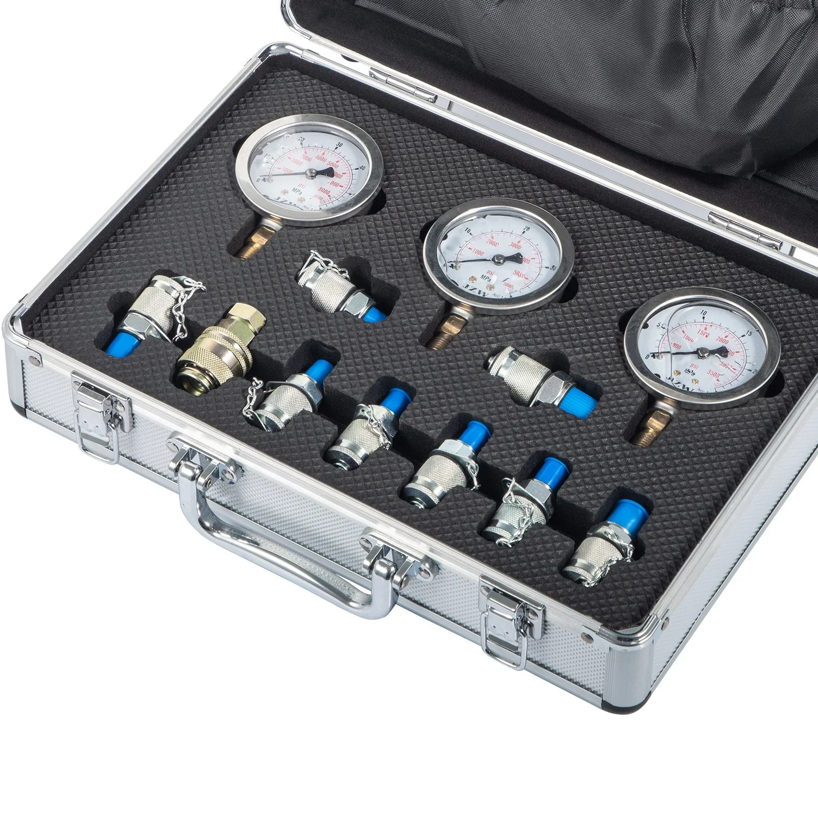 

Digital Hydraulic Pressure Gauge Set 3 Gauges for All Model Excavator Diagnostic Test Kits Measuring Instruments