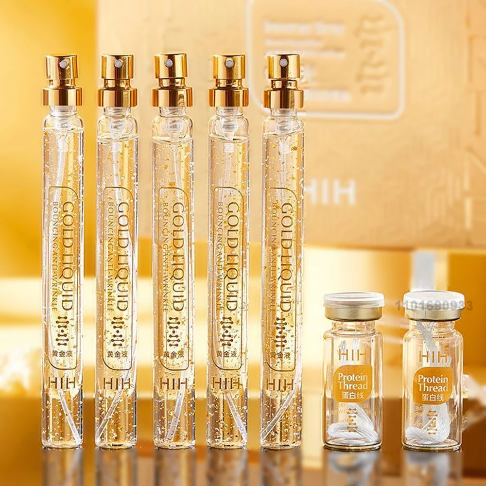 

24K Gold Face Serum Active Collagen Silk Thread Facial Essence Anti-Aging Smoothing Firming Moisturizing Hyaluronic Skin Care