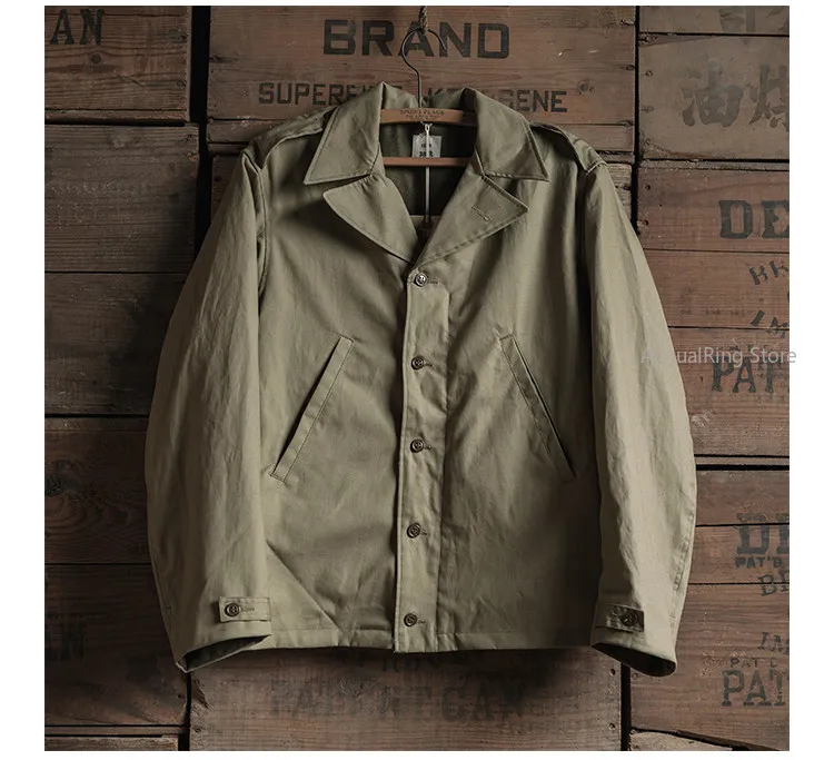 Veste de terrain robuste Bronson M-41, manteau US M41, uniforme rétro de la Seconde Guerre mondiale, tenue de course en coton pour homme, équipement, col montant