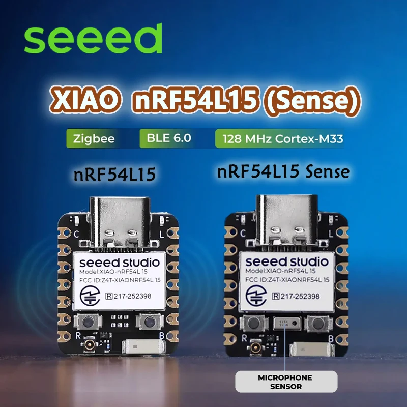 

Seeed XIAO nRF54L15 / nRF54L15 Sense, 1/2/3/5/10 PCS 128MHz Arm Cortex-M33,BLE 6.0, Zigbee,Thread,USB Type-C,Battery Charging