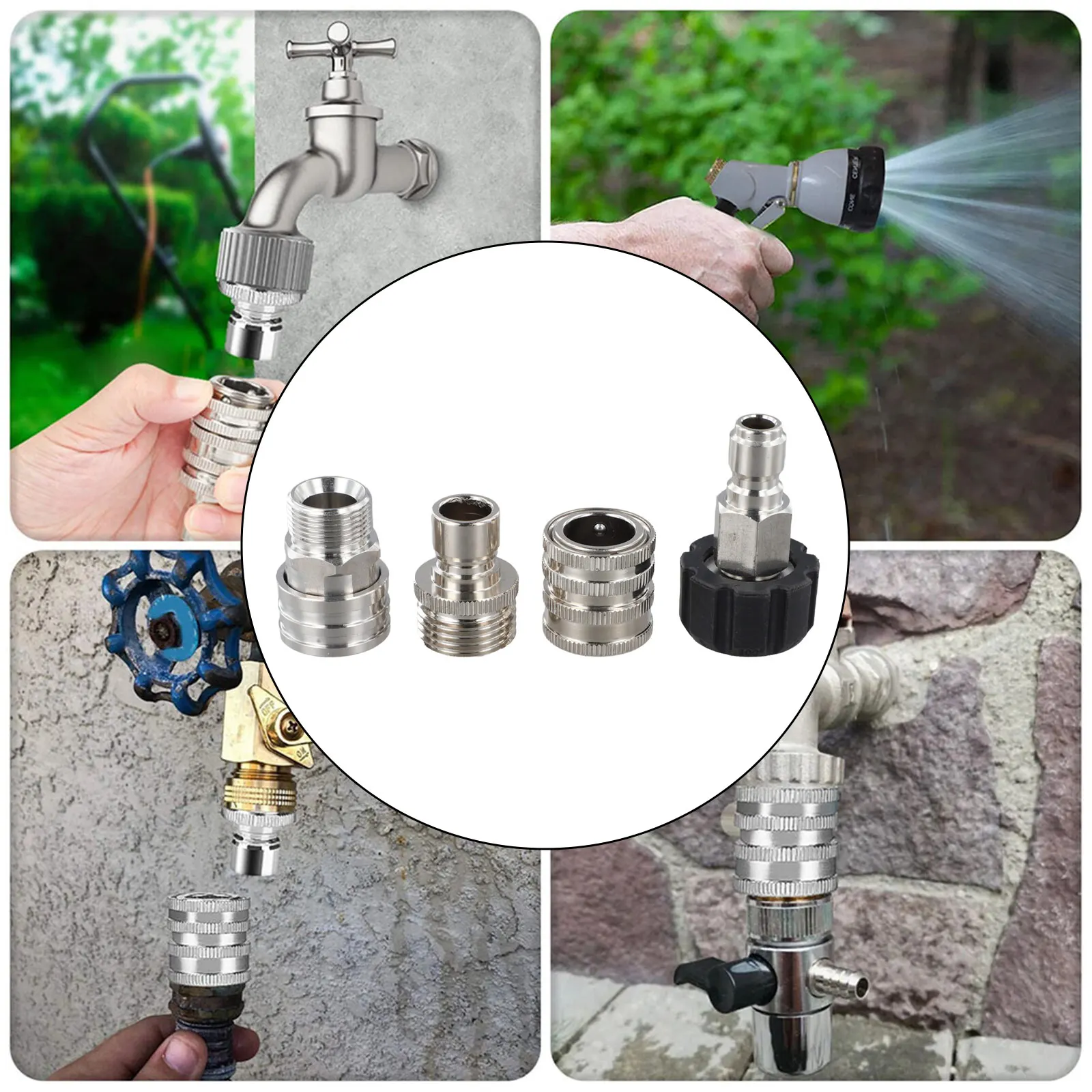 

Быстросъемный адаптер 38 Quick Connect для моек высокого давления, нержавеющая сталь и латунь, для M22 14 мм, эффективная конструкция с защитой от протечек