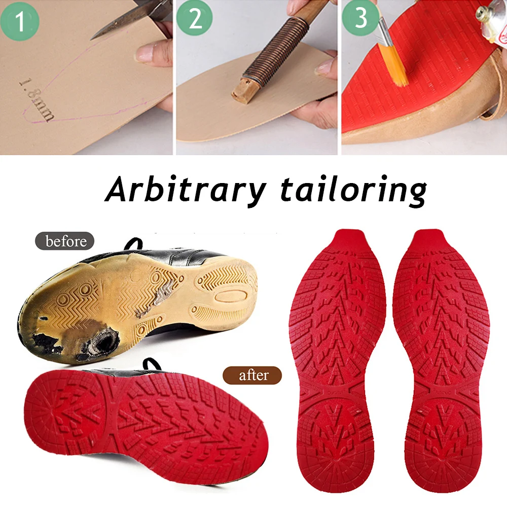 Full Shoe Sole Wear-resistant Rubber Repair Outsoles Anti-slip Rubber Shoes Pad Shoe Care Bottom Patch Shoes Sole Repair Sticker