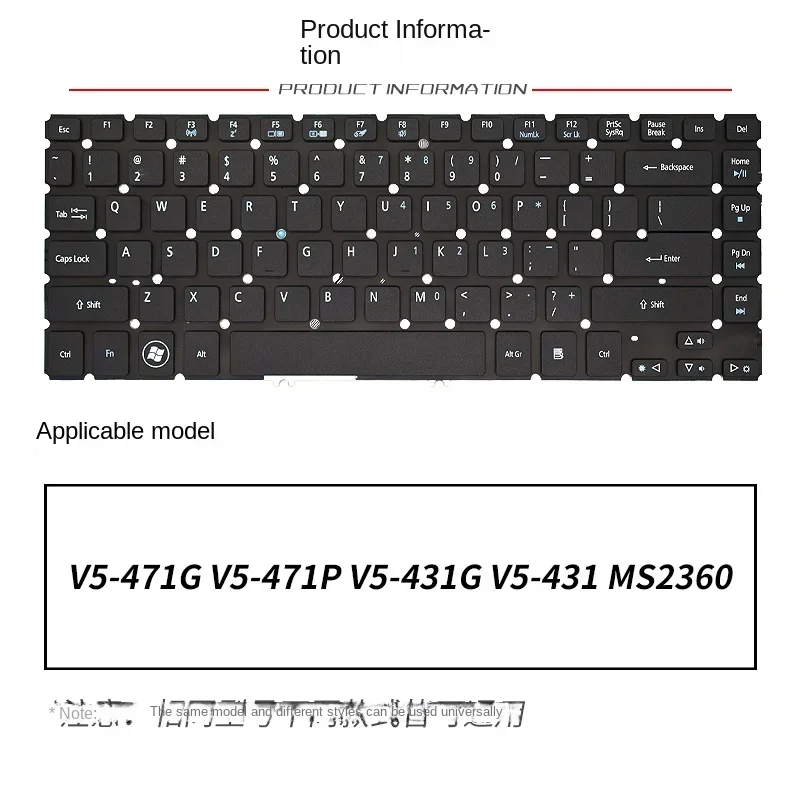 replace suit for ACER  v5-471g v5-571 v5-431g ms2360 MS2361 MA50 Laptop keyboard