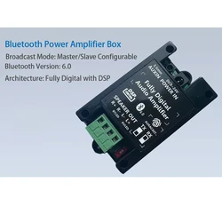 Audio Bluetooth Power Amplifier Board 2 Channel for Ceiling Speaker Background Music Amplifier 2.0*40W DD240