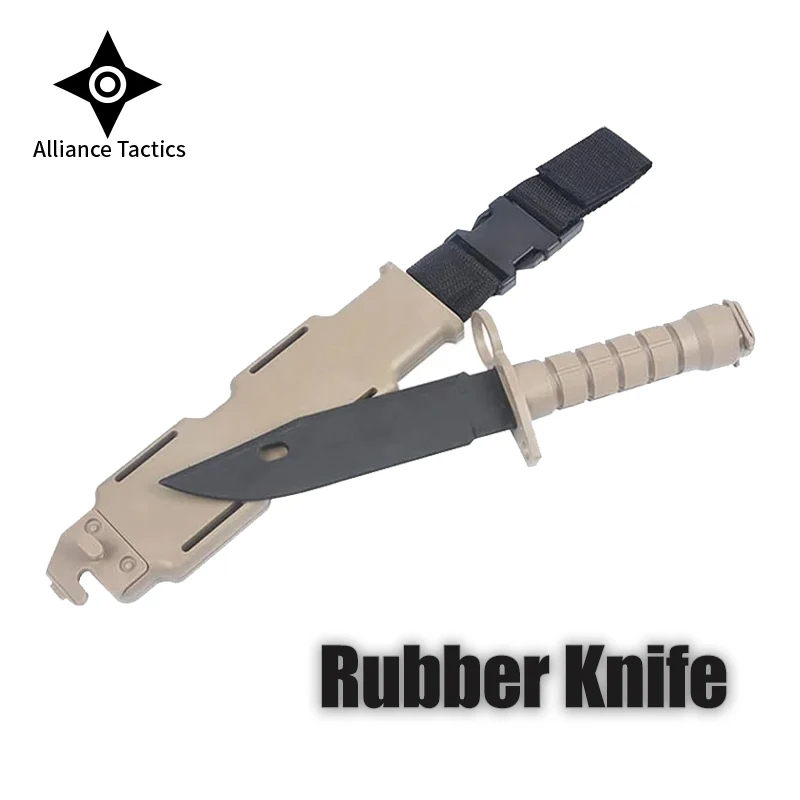 

Rubber Knife Training with Sheath, Fake plastic dagger, Flexible and Soft Fixed Blade Suitable for props, Halloween martial arts