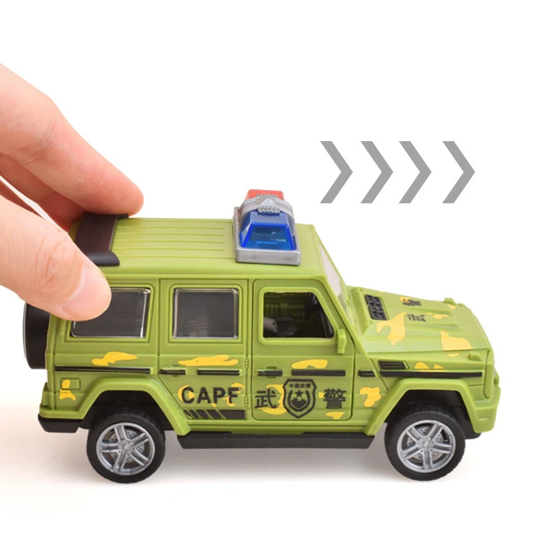 1Pcs Simulated Fire Fighting Scene Car Mini Pull Back Toy Vehicle Model Wind Up Police Truck Ambulance For Children Boys Gift