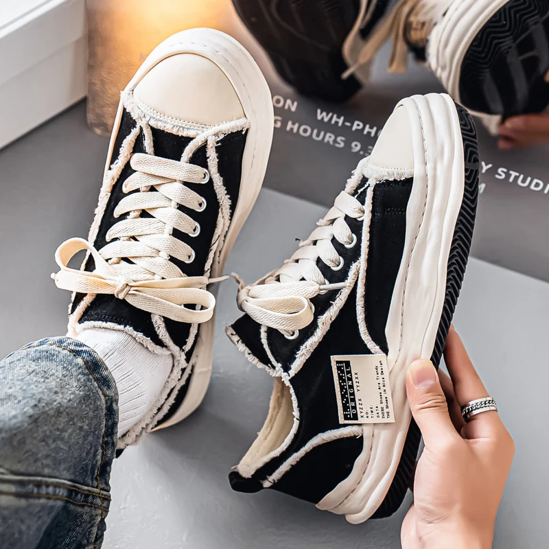 2025 Nieuwste heren- en damesmode Trendy canvas skateboardschoenen Comfortabele dikke bodem Casual sportschoenen voor koppels