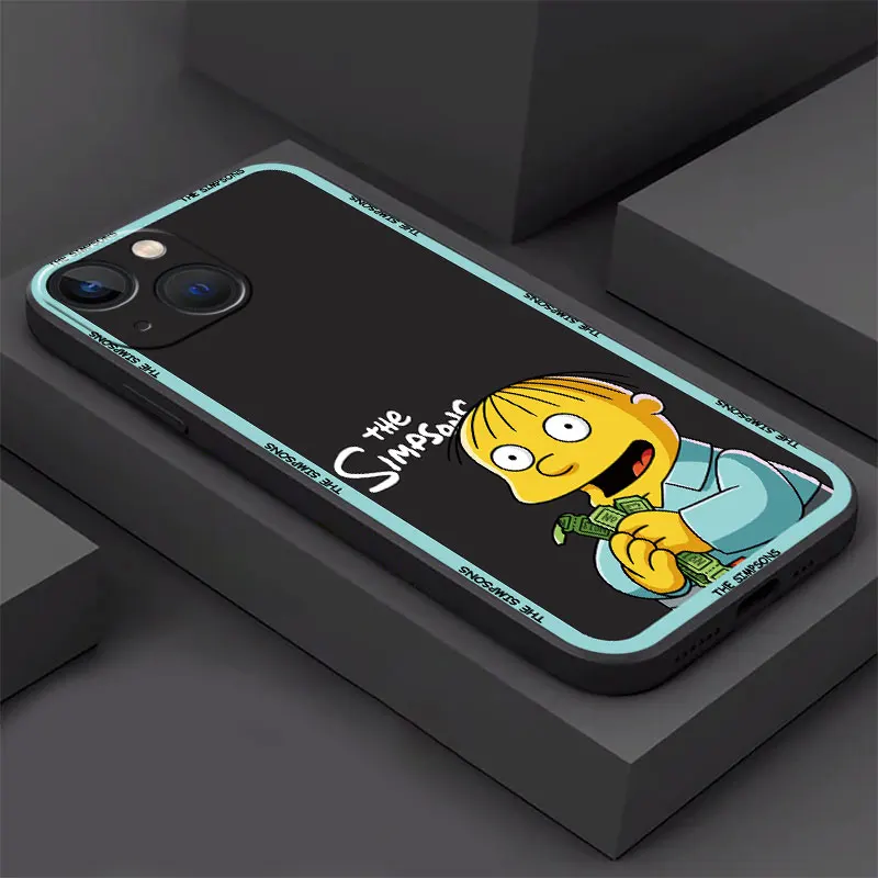 Homer Simpsons Marge Simpson For Apple iPhone 15 14 13 12 Mini 11 Pro XS MAX XR X 8 7Plus 6S 6 Phone Case Black tpu Cover Fundas