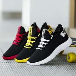 Zapatillas transpirables de malla para hombre con cordones