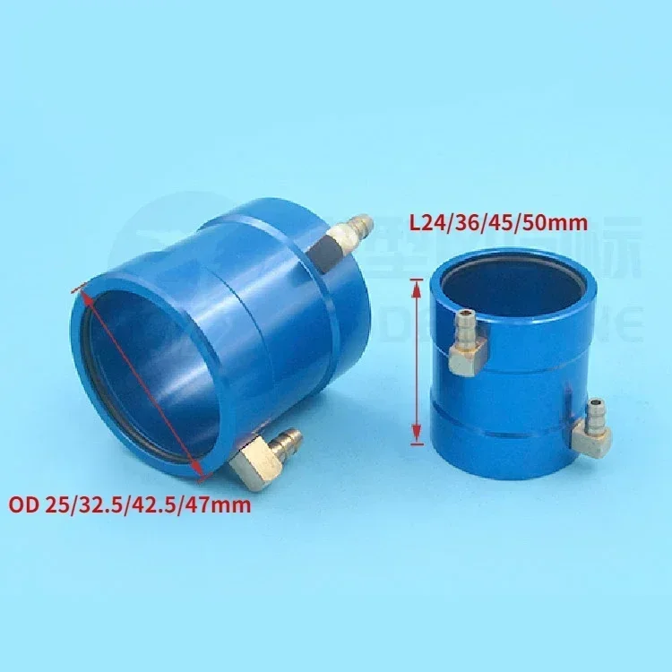 CNC Marine Motor Water Cooling Sleeve Jacket for B20/B28/B36/B40 OD25/32.5/42.5/47mm L24/36/45/50mm For RC Boat Brushless Motor