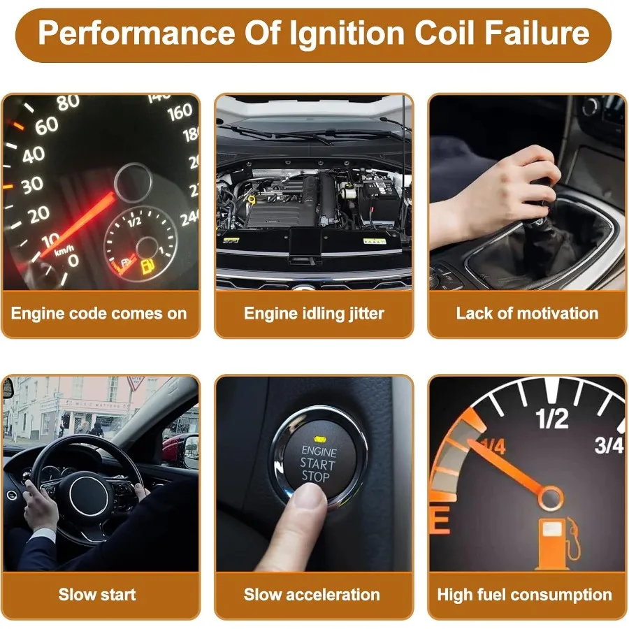 مجموعة ملف الإشعال مكونة من 6 قطع بديلة لتطبيقات المحرك Camry Rav4 Avalon Lexus RX350 ES350 3.5L عالية الأداء