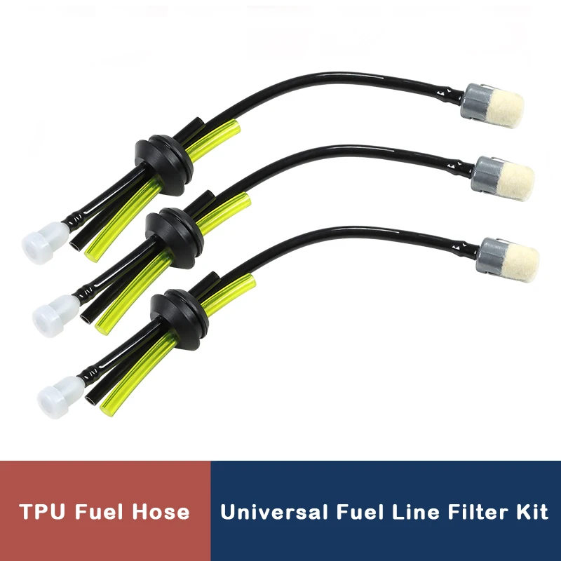 

Universal Fuel Pipe Filter Kit Grass Trimmer Part For Brush Cutter Strimmer Lawn Mower Primers Fuel Hose Garden Tool Parts