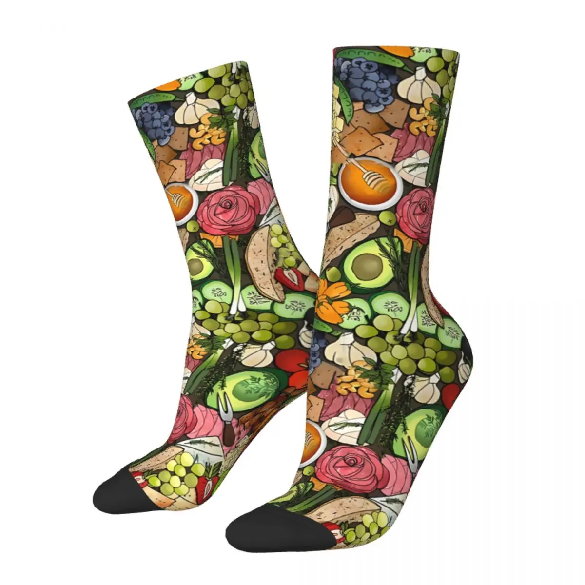 Charcuterie Fruit Avocado Unisex Winter Socks Outdoor Happy Socks street style Crazy Sock