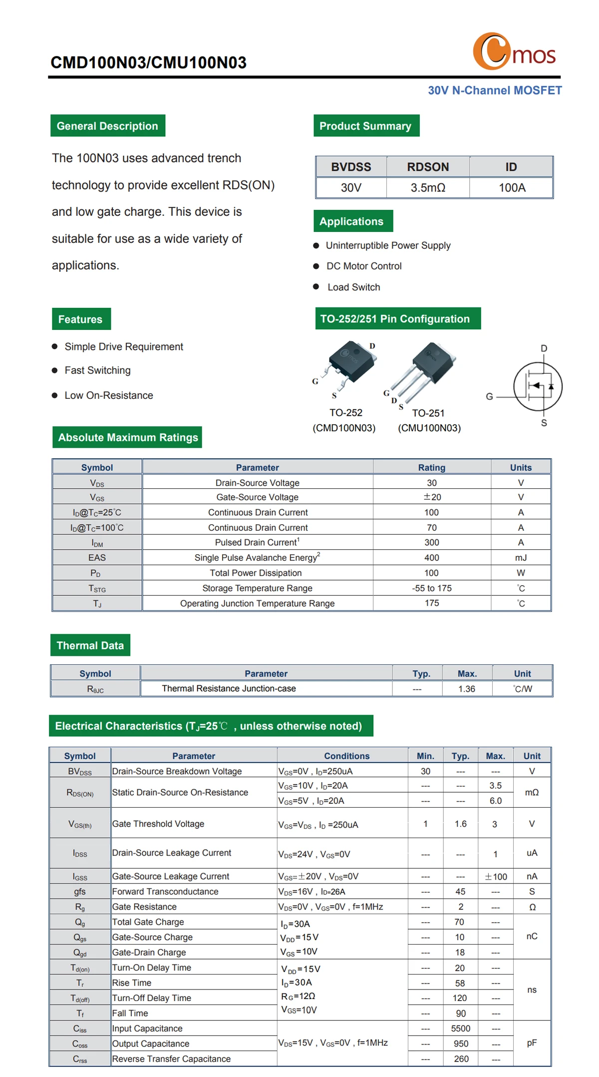 Original CMOS MOSFET CMD1402, CMD3080M, CMD3090L N-Kanal TO-252 – Detail 24