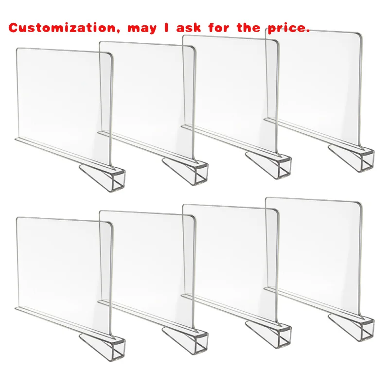 

custom.8 Pieces Kitchen Cabinet Divider, Storage Separator Wine Bottle Spacer & Retail Display Partition Shelf Divider