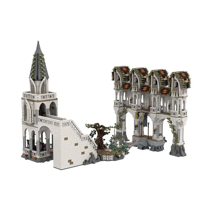 Anéis mágicos modelo de filme moc tijolos de construção rivendell gates tecnologia blocos modulares presentes brinquedos de natal conjuntos diy montagem