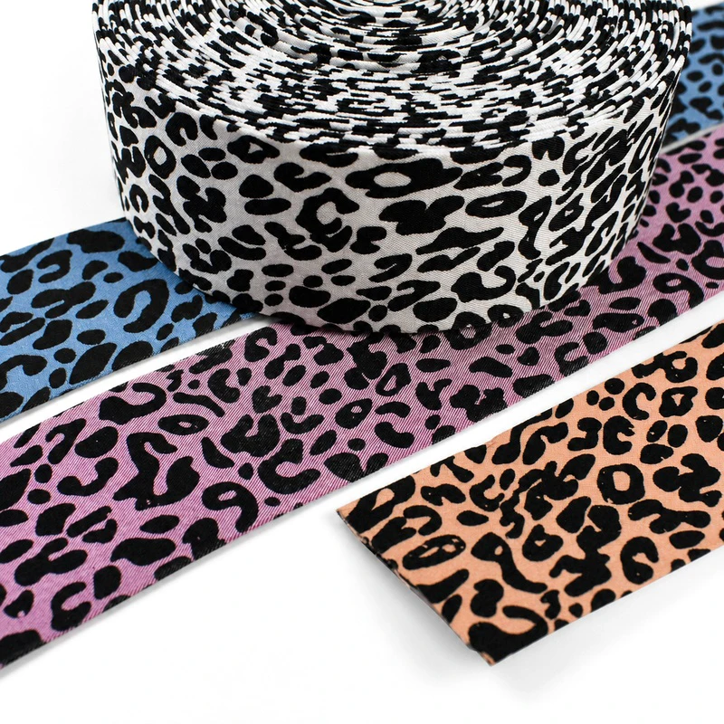 Textile And Sewing Supply - 10 Yards 10/25/40mm Leopardenmuster-Band für Haustierhalsband-Dekoration,
