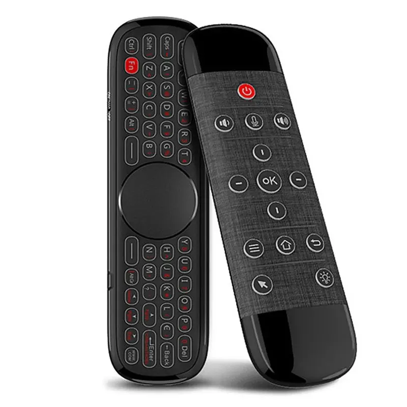 5X Q40 Voice Remote Control 2.4G Wireless Keyboard Air Mouse IR Learning Micro-Type Gyro Backlit Black-A86G