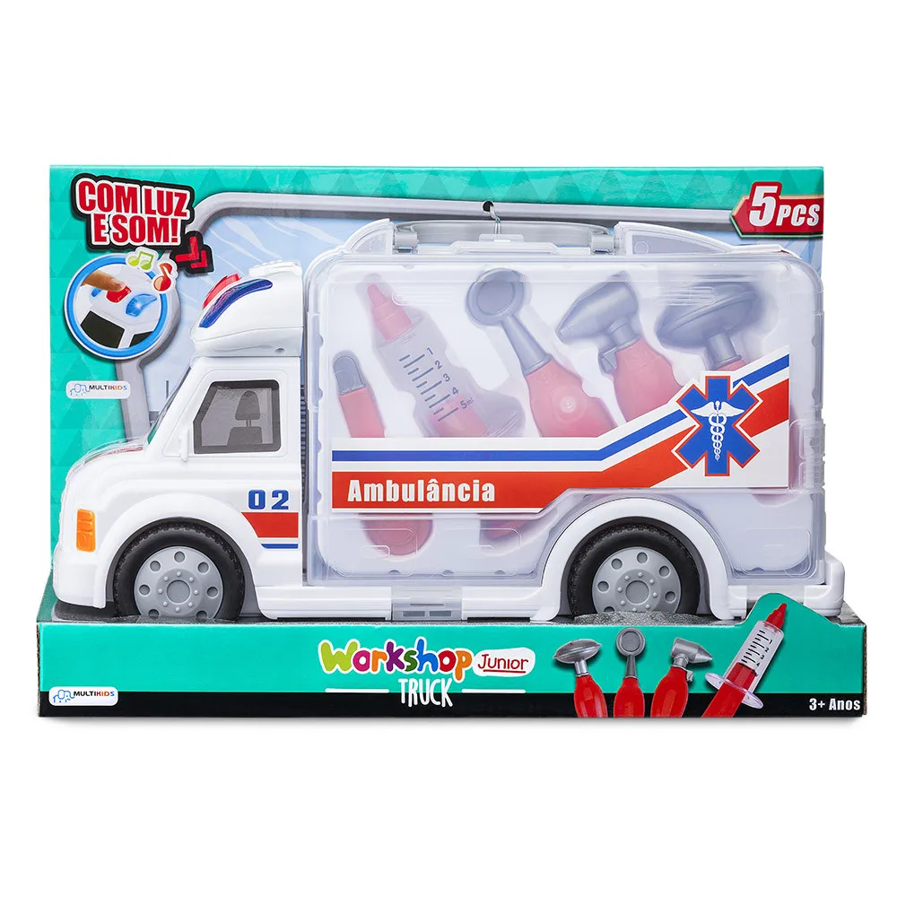 First Aid Truck Workshop Junior Truck with Accessories for + 3 Years Multichildren-BR900