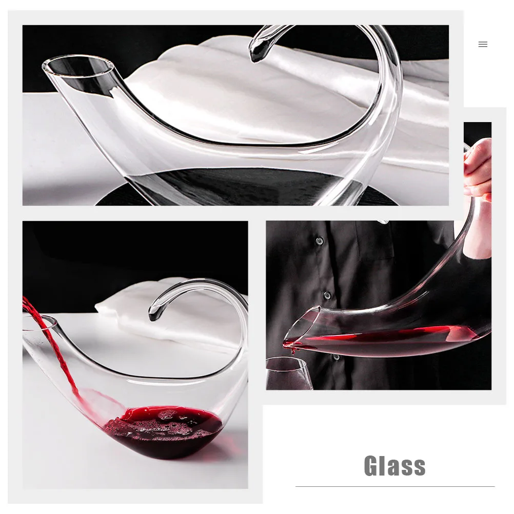 

Fine Workmanship Glass Decanter Red Wine Supplies Transparent Texture Practical Functions Home Bar Decorative Item