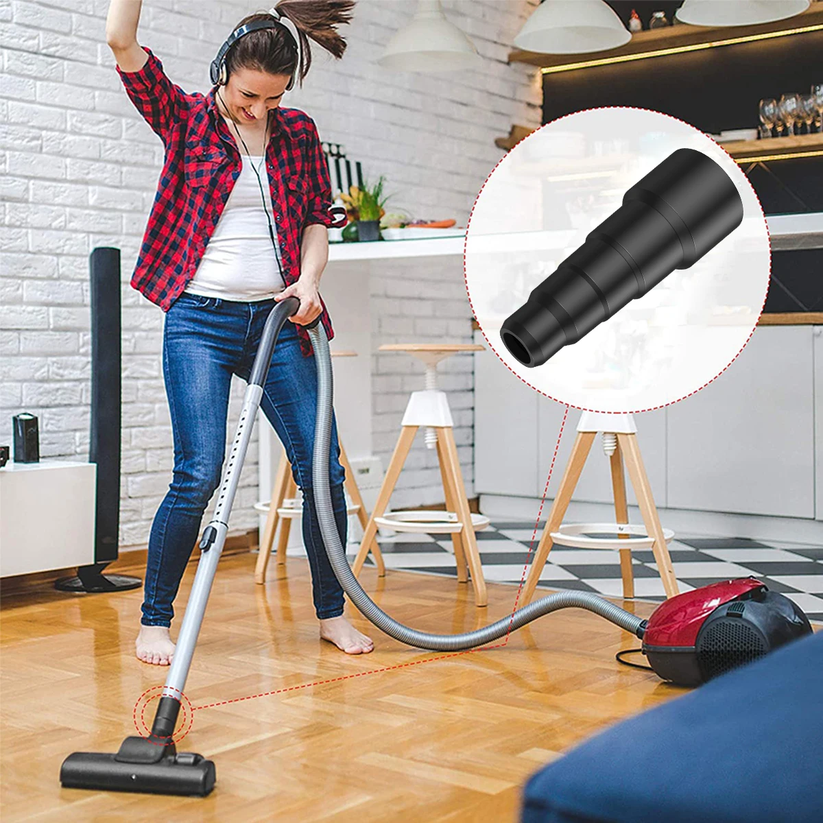 Universal เครื่องดูดฝุ่นท่ออะแดปเตอร์แปลง 5 ชั้นขั้วต่อท่อสูญญากาศ 23 มม.30 มม.34 มม.42 มม.50 มม.reusable