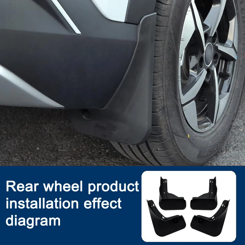 Mudguard For BYD Yuan Up Pro 2024 2025 2026 Accessories  4pcs ABS Front Splash Mudflap Fender Flares Guards Wheel Exterior Parts