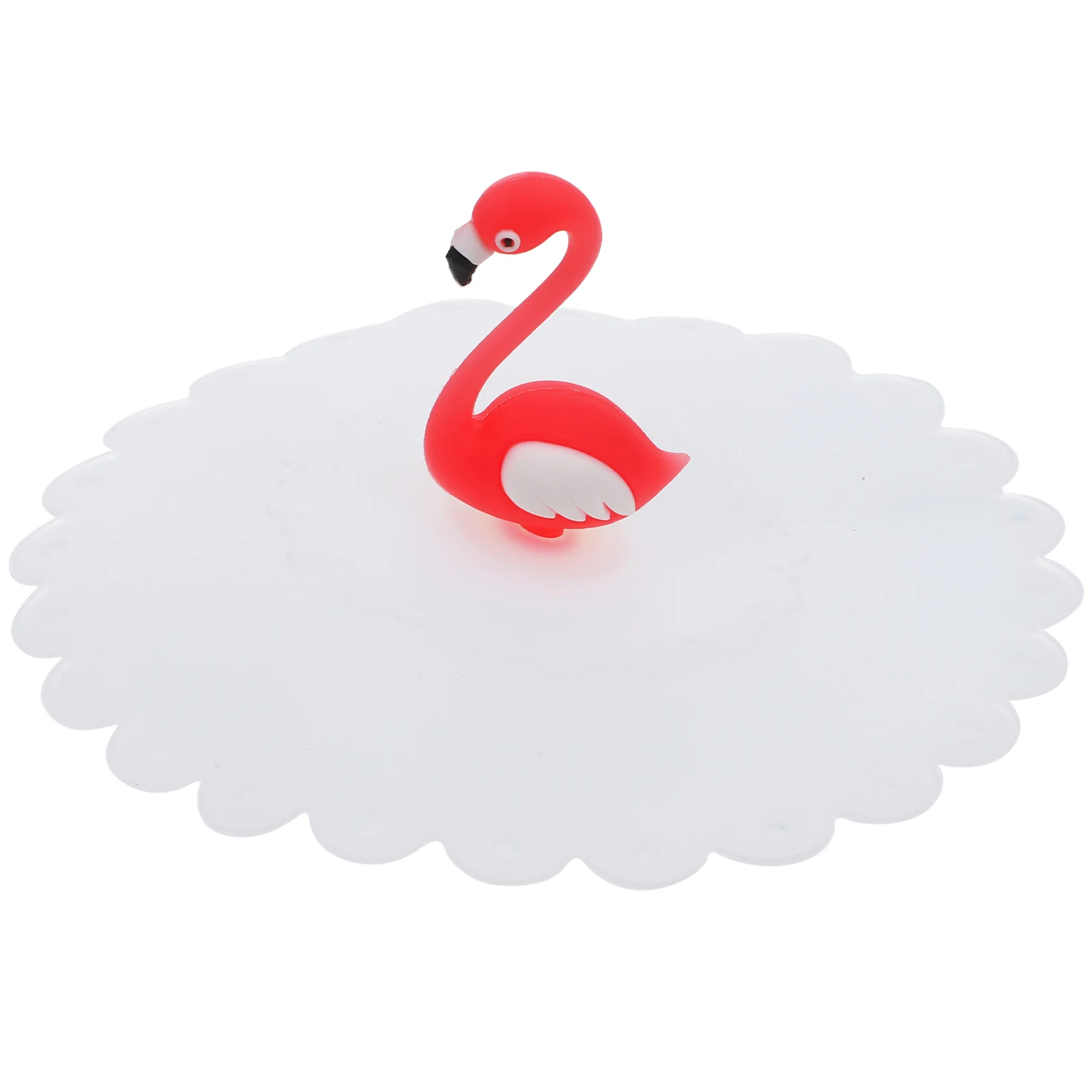 

11Cm Drink Cup Lids Flamingo Print Silicone Cover for Mugs Jars Reusable Airtight Seal Keeps Warm Mug Cover Flamingo Cup Lids