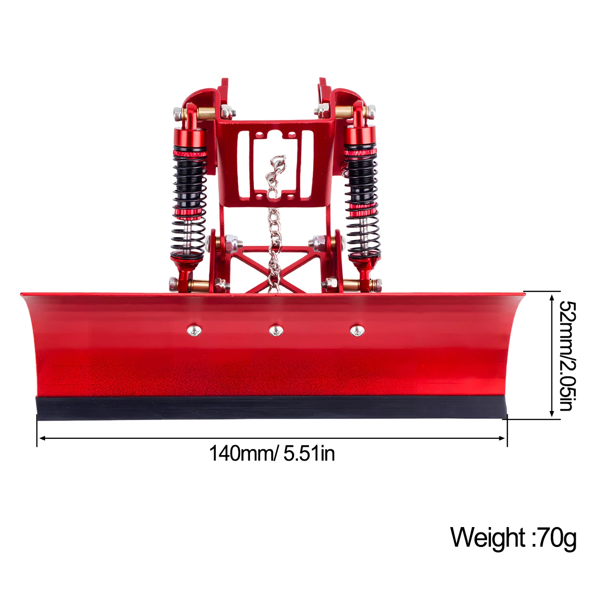 مجرفة ثلج ورمل من سبائك الألومنيوم قابلة للتعديل لزاحف RC 1/18 1/24 - تناسب TRX4M وSCX24، ملحق مجرفة ترقية معدنية #2