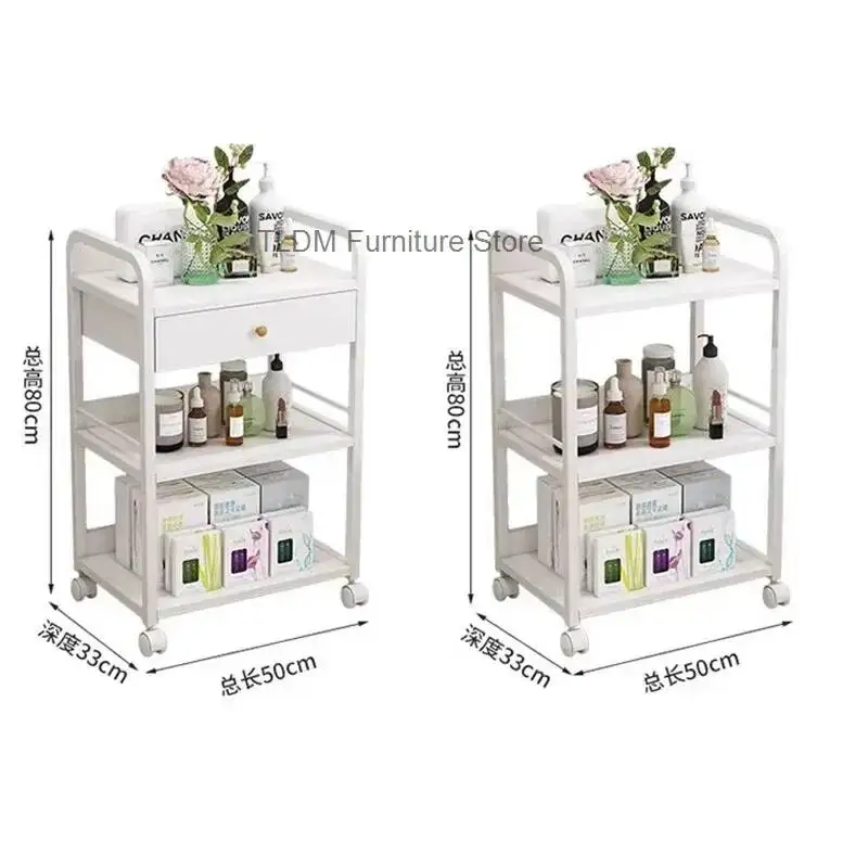 Unique Design Furniture Salon Nordic Classic Beauty Simple Hairdressing Trolley Trendy Luxury Cart With Drawers Salon Furniture