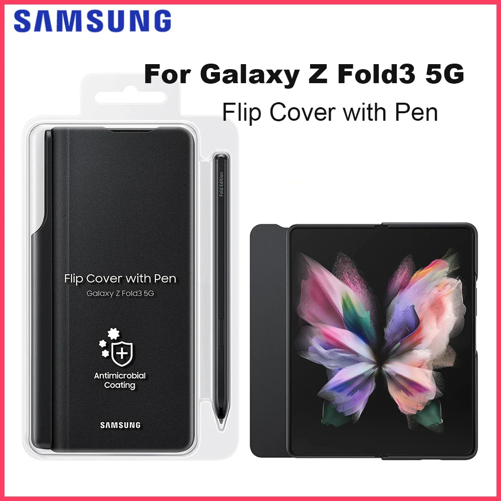 Original Samsung Galaxy Z Fold3 5G with S Pen Flip Cover  Smartphone Cover Shockproof EF-FF92P