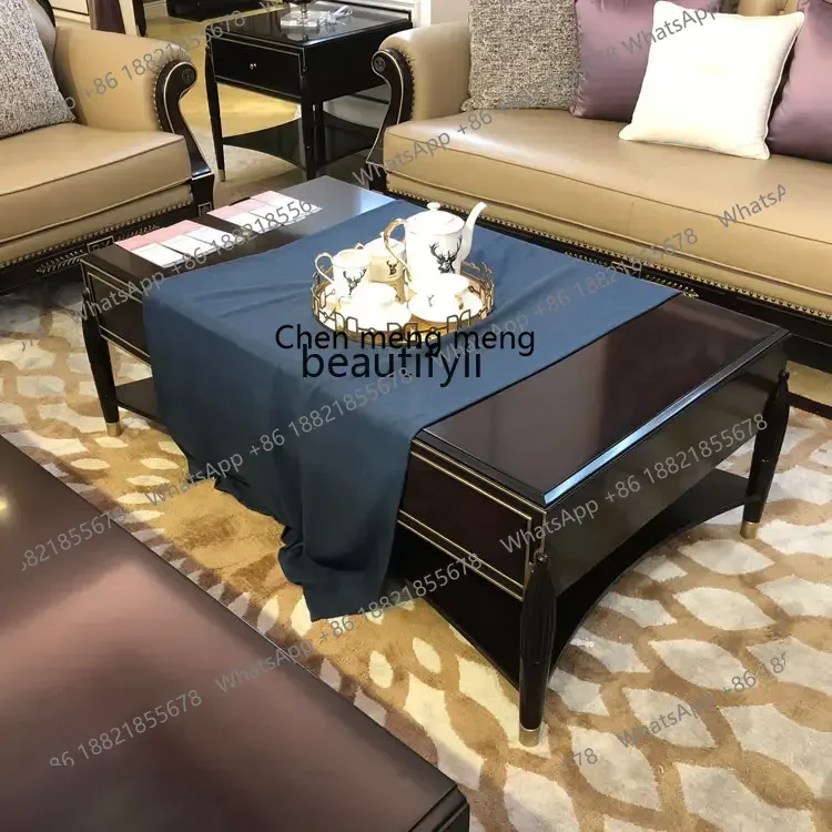 D178 Y yj American New Classical Gold Tea Table American Light Luxury Long End Table European Style