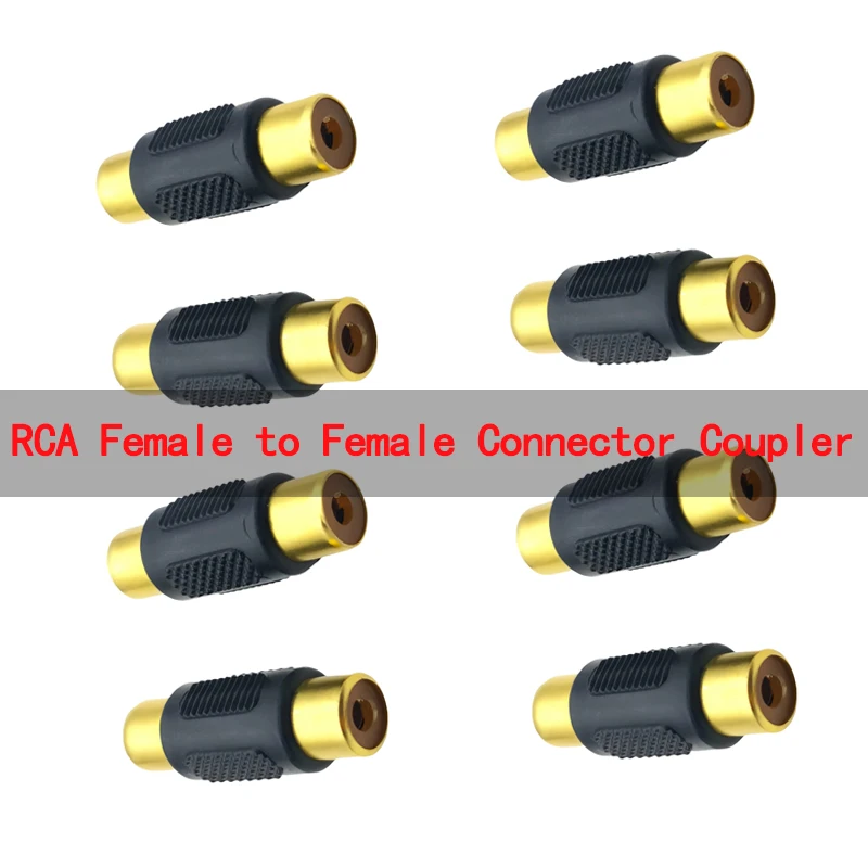 

4/20/40PCS RCA Female to Female Connector Coupler - Audio Video Extender for CCTV & AV Systems