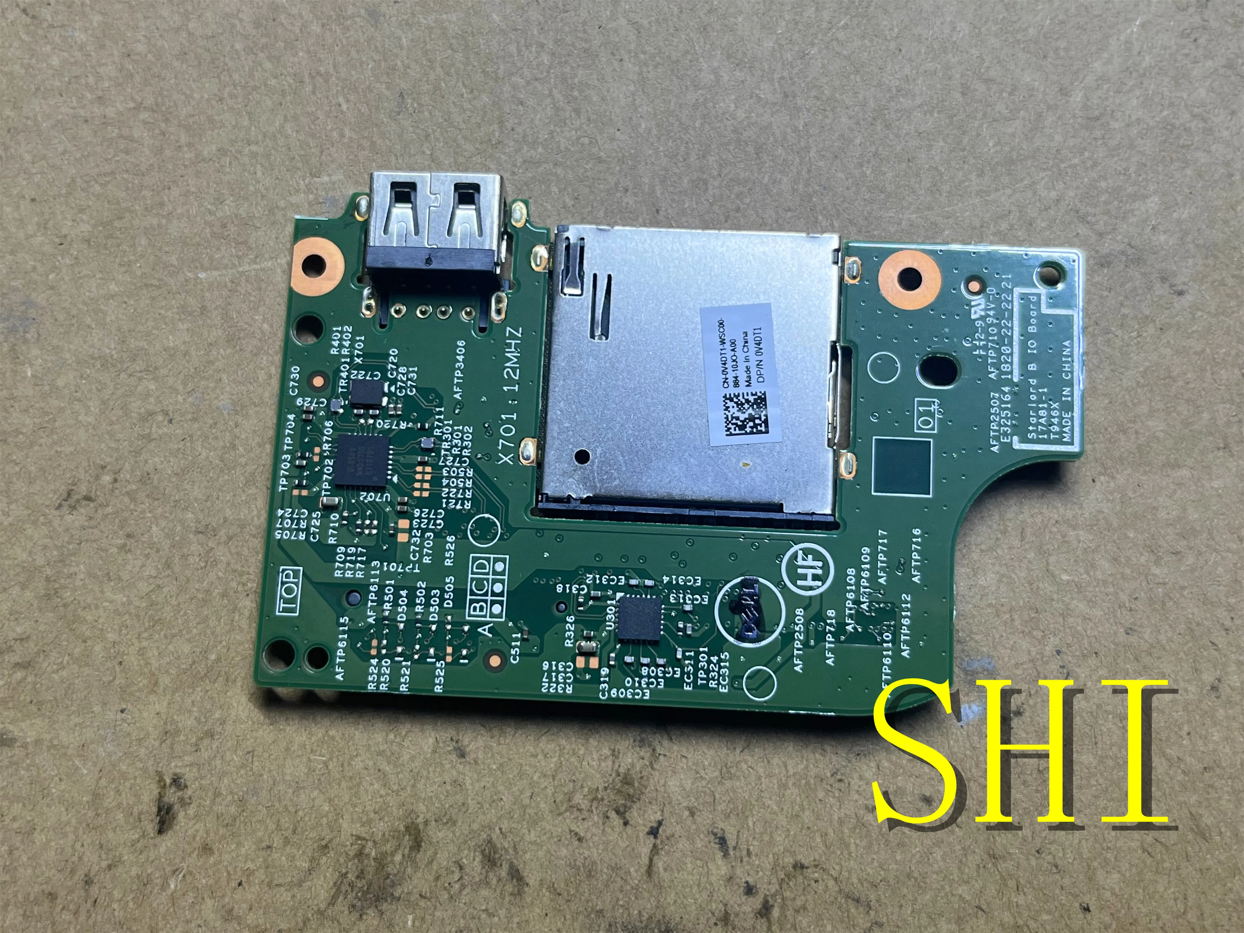 original for DELL INSPIRON 7375 P69G SD card reader USB BOARD V4DT1 0V4DT1  test good 17A81-1 T946X free shipping