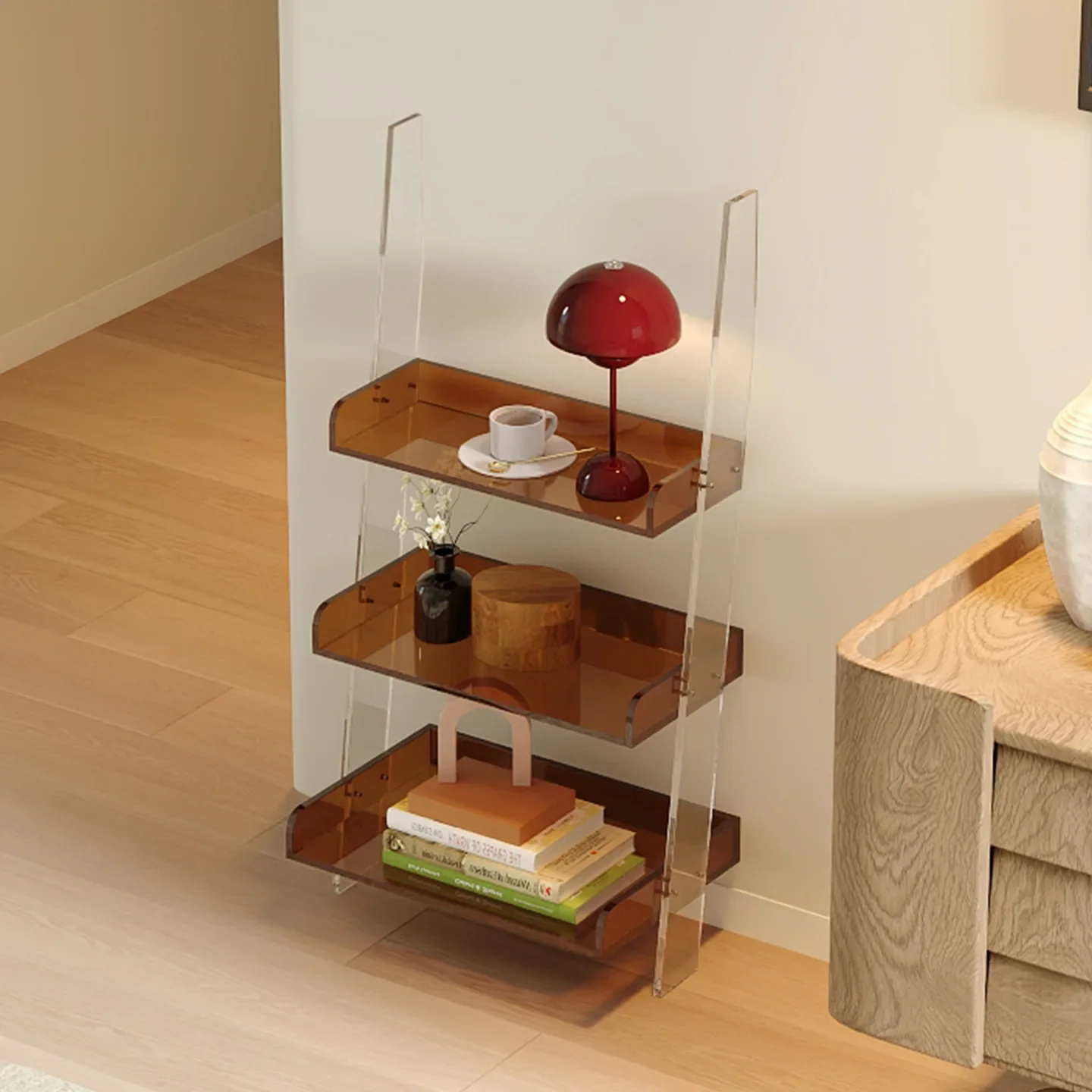 DSA acrylic edge few household simple wind living room transparent corner few bedroom bedside locker