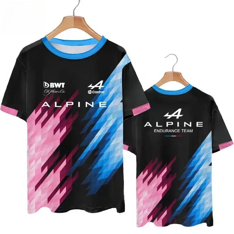 Hot Selling Alpine Racing Team Le Mans WEC Racing Suit, Quick Drying Short Sleeved Sports T-shirt, Comfortable and Breathable