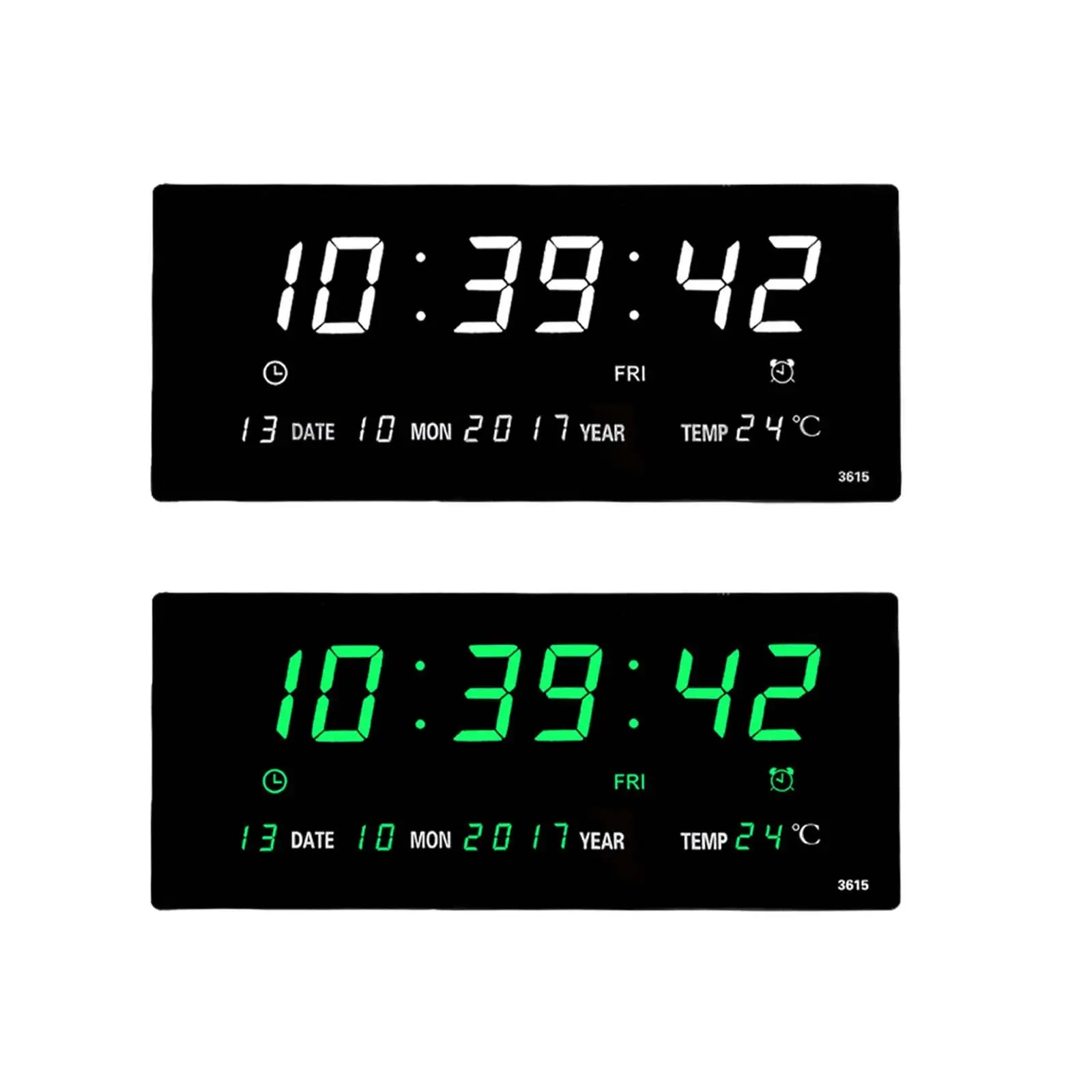 

Desk Clocks with Seconds Big Numbers Decor LED Wall Clock for Cafe Home Elderly Adults Kids