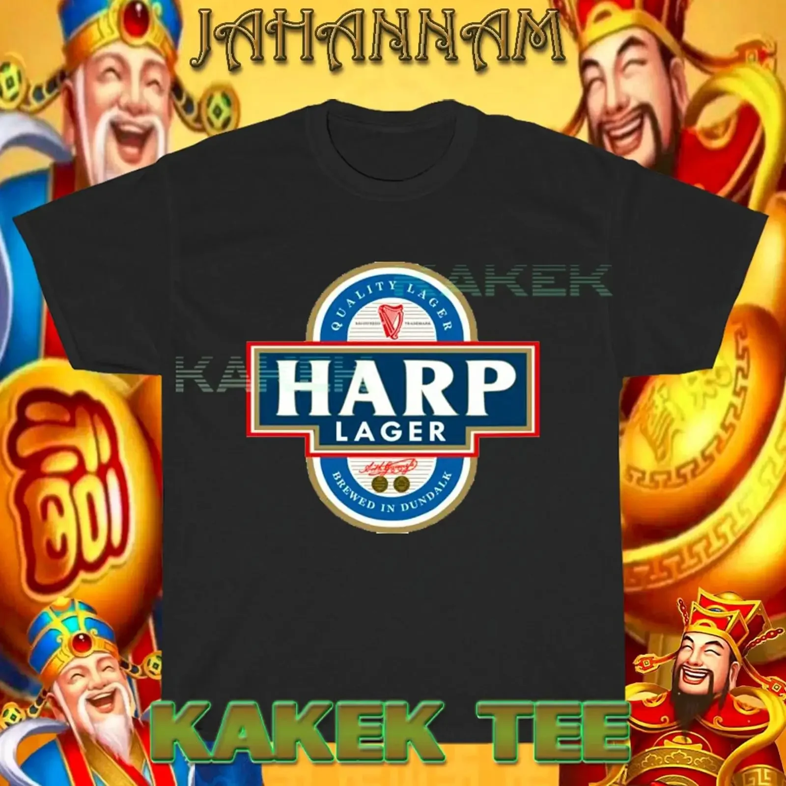 New T Shirt Lager Harp Logo Funny USA Size S to 5XL Image 1 of 3 vintage Washed fashion Comfortable Stylish graphic