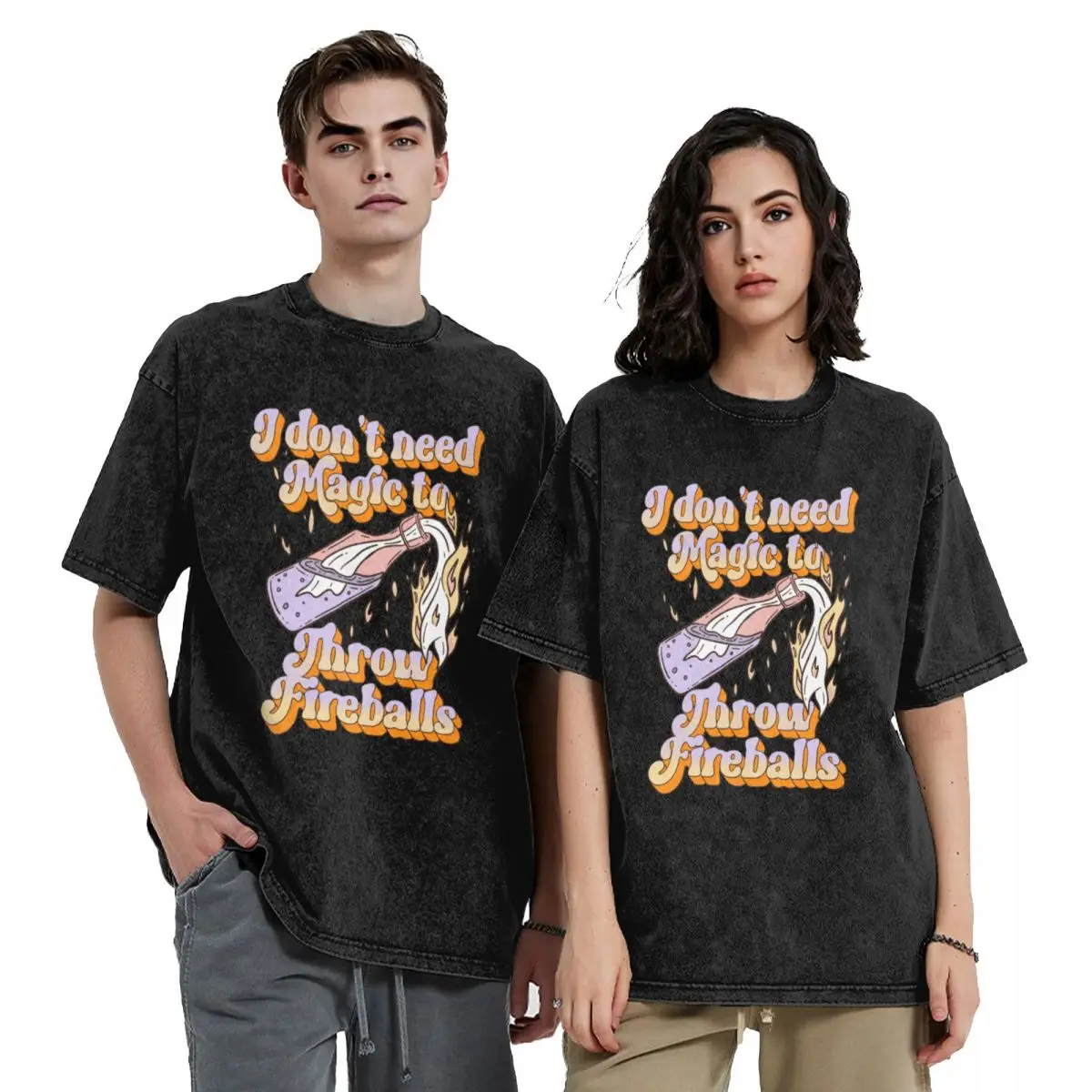 

I don’t need magic to throw fireballs - Molotov cocktails T-Shirt tops shirts graphic tee anime shirt oversized t shirts for men