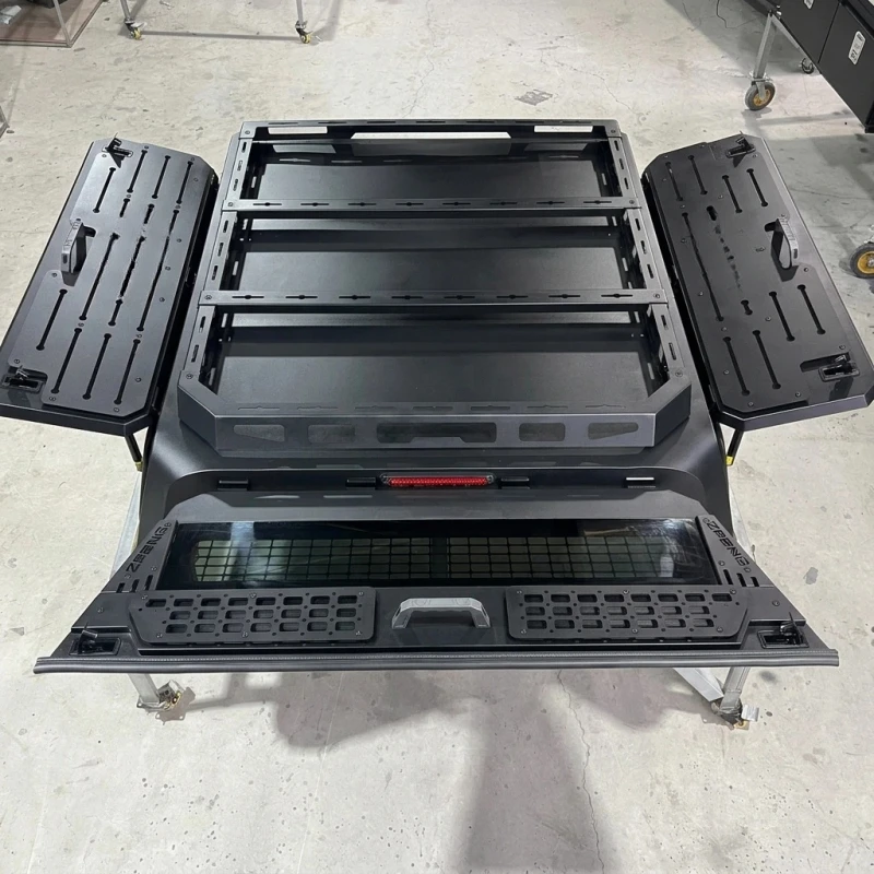 High Quality Galvanized Steel or Aluminum 3-Door Waterproof Locking Pickup Truck Bed Topper Canopy