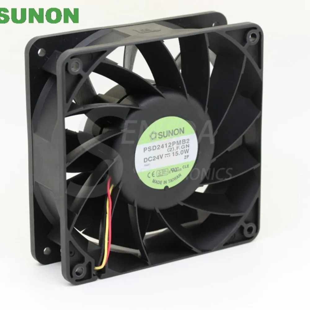 Original For Sunon PSD2412PMB2 24V 15.0W cpu cooler heatsink axial Cooling Fan 12038 120x120x38mm 12cm